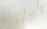 Triangle Hoop Earrings (metal + size options)