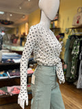 Polka Dot Wrap Around Blouse