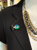 Vintage Opal Ladybug Brooch