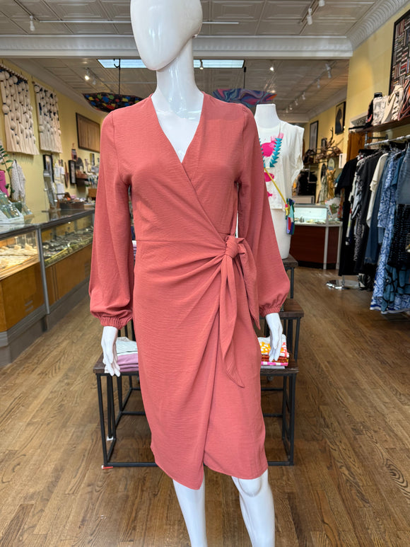 Surplice Wrap Dress