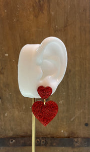 Double Stack Heart Dangles (color options)