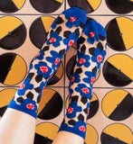 Bold Blue Sheer Socks