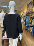 The Linen Button Hem Top (color options)