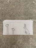 Multi Stitch Linen Zipper Pouches (multiple options)