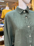Linen Oversized Button Down Top (color options)