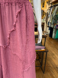 Linen Frayed Weave Maxi Skirt (color options)