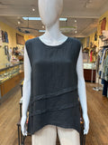 Linen Diagonal Pleat Tank (color options)