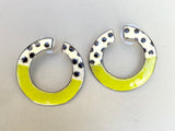 Circle Enamel Earrings