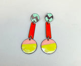 Colorful Enamel Dangle Earrings