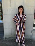 Cassidy Navy Stripe Caftan Dress