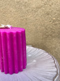 Lined Pillar Candle (color options)