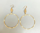 Gold Textured Hoop Earrings