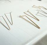 Triangle Hoop Earrings (metal + size options)