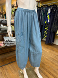 Linen Diagonal Tape Accent Pants (color options)