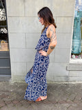 Waves Halter Maxi w/double slits