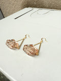 1950’s Faceted Lucite + Gold Bar Earrings