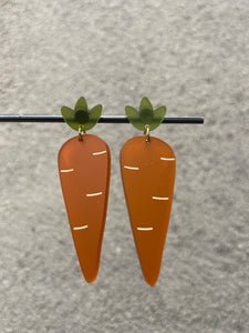 Carrot Dangle Earrings (color options)