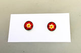 Spring Flowers Glass Stud Earrings (multiple options)