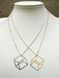 Cube Necklace (metal options)