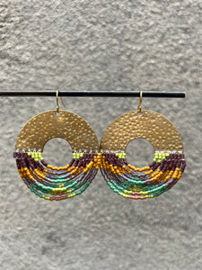 The Organic Circular Fringe Earrings (color options)