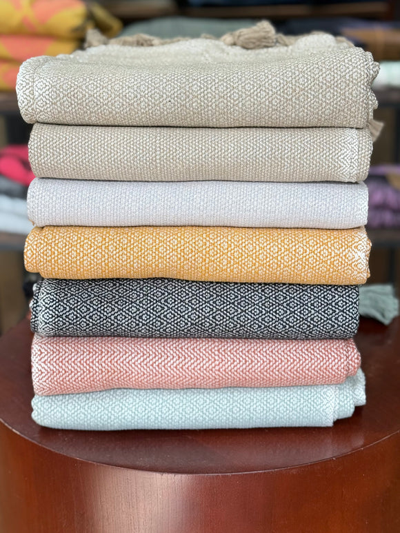 Oaxaca Cotton Throw Blankets (color options)