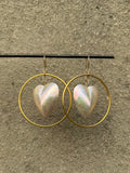 Pearl Heart Earrings