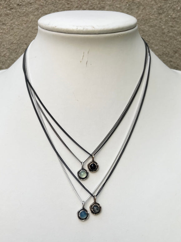 Faceted Stone Talisman Necklaces (multiple options)