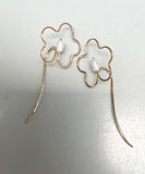 Flower Pearl Earrings (metal options)