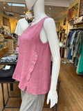 Linen Button Accent Tank (color options)
