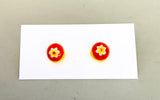 Spring Flowers Glass Stud Earrings (multiple options)