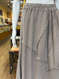 Linen Frayed Weave Maxi Skirt (color options)
