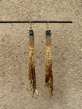 Handwoven Beaded Ombre Tassel Earrings (color options)