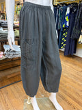Linen Diagonal Tape Accent Pants (color options)