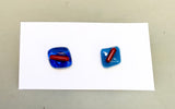 Mismatched Glass Stud Earrings (multiple options)
