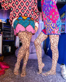 Pink Pop Leopard Sheer Tights (size options)