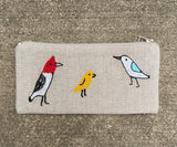 Multi Stitch Linen Zipper Pouches (multiple options)