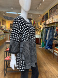 Black + White Combo Blouse
