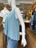 Blue Print Short Tank Blouse