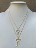 Gold Bow Necklace (length options)