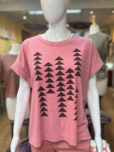 Geometric Desert Mountain Loose Fit Tee