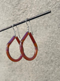 Glass Teardrop Earrings (color options)