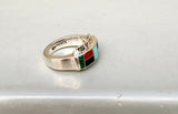 Vintage Multi Stone Inlay Ring