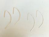 Curved Bar Threader Earrings (metal options)