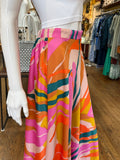 Satin Vibrant Swing Skirt