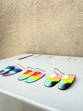 Enamel Half Moon Dangle Earrings (color options)