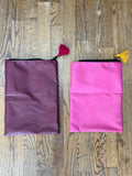 Leather + Fabric Fold Over Clutch (color options)