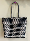 Two Tone Upcycled Plastic Woven Bags (color options)