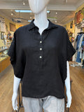 Linen Wide Sleeves Top (color options)