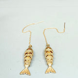 Gold Fish Threader Earrings