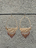 Garnet Fringe Hoops